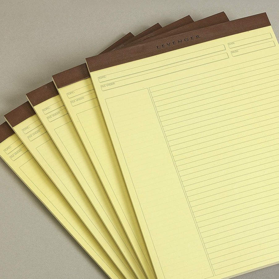 Notebooks & Stationery Levenger Freeleaf & Notepads | Freeleaf Yellow Annotation Ruled Pads (Set Of 5)