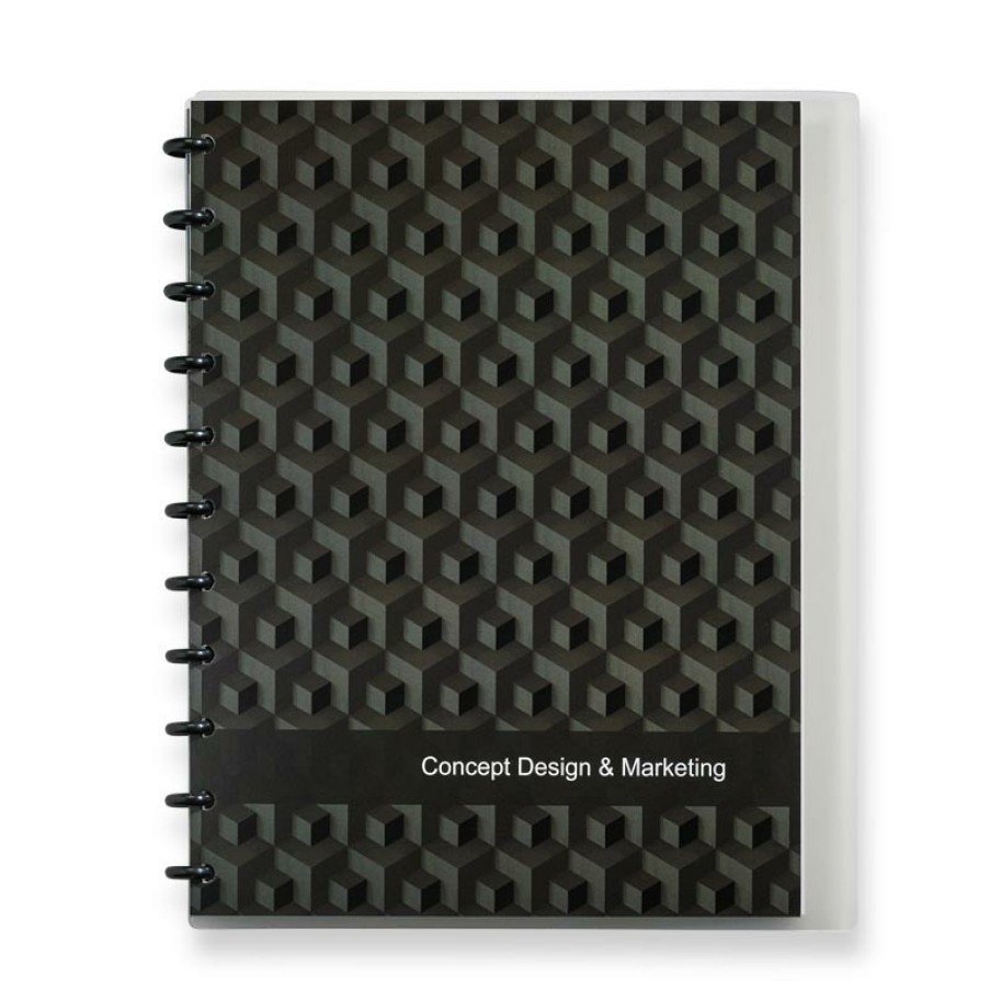 Circa Notebooks Levenger Circa Letter Notebooks | Circa Weekly Horizontal Format Agenda-3D Geometric