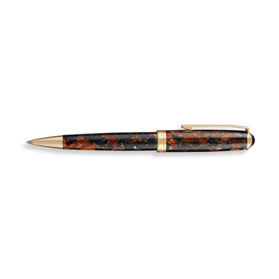 Writing Levenger True Writers | True Writer Slim Golden Dark Tortoise Pen