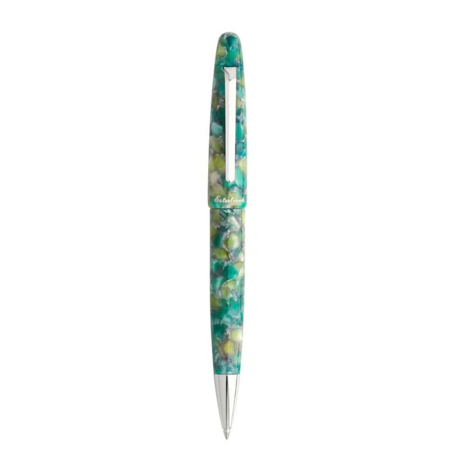 Writing Levenger Esterbrook | Estie Seaglass Ballpoint Pen Chrome