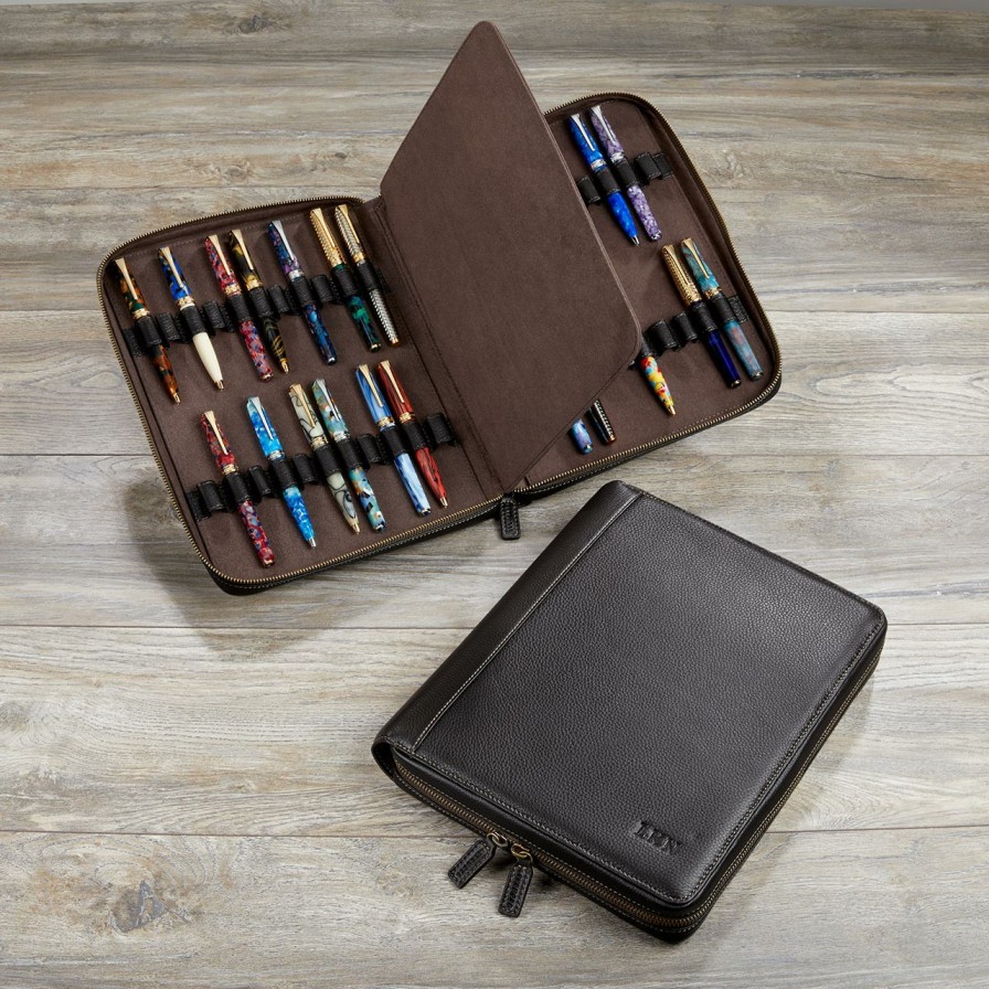 Home & Office Levenger Bomber Jacket | Bomber Jacket 44 Pen Case Mocha