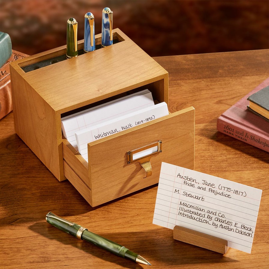 Home & Office Levenger Pen Cases & Stands | 3 X 5 Card Catalog