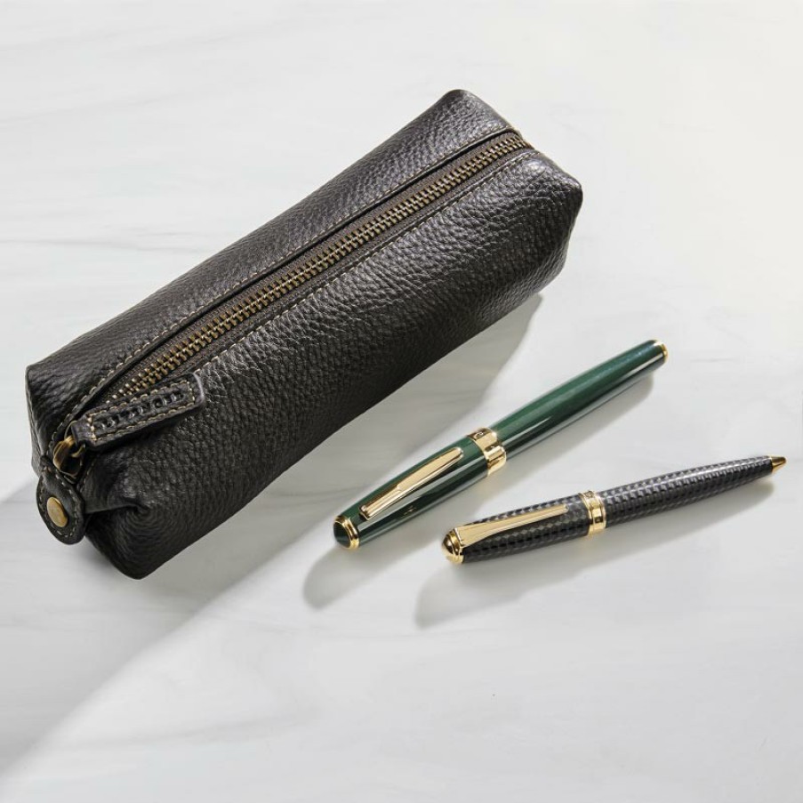 Home & Office Levenger Bomber Jacket | Bomber Jacket Pen Pouch Mocha