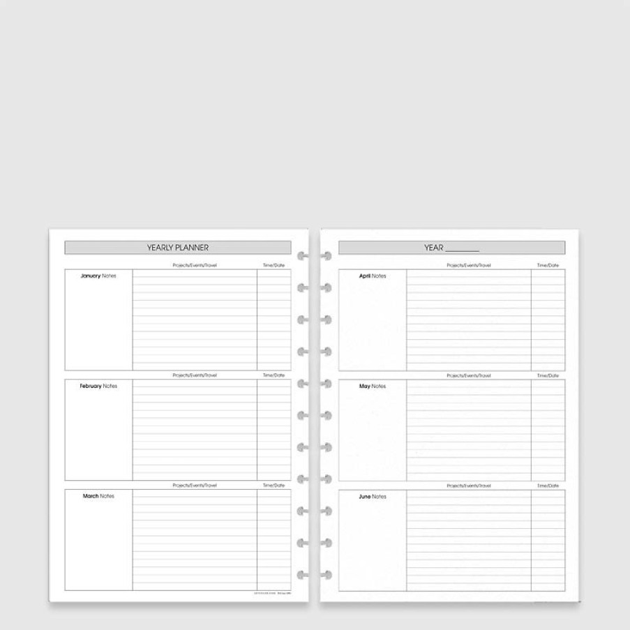 Circa Notebooks Levenger Circa Letter Refills | Circa A4 Daily Agenda Refill