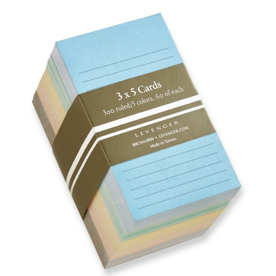 Notebooks & Stationery Levenger Premium Index Cards | 300 Multicolored 3 X 5 Cards