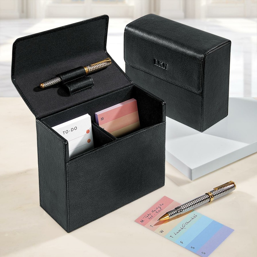 Home & Office Levenger Workspace Organizers | Leather Ideation Box