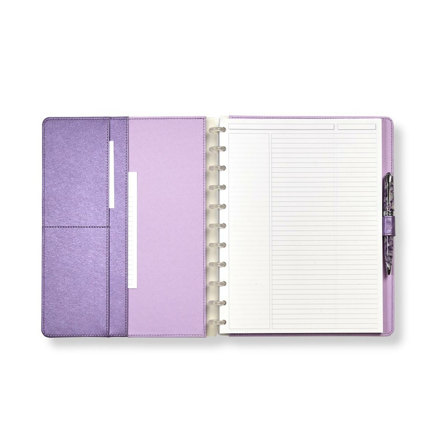 Circa Notebooks Levenger Circa Junior Notebooks | Circa Metallic Sliver Foldover Notebook