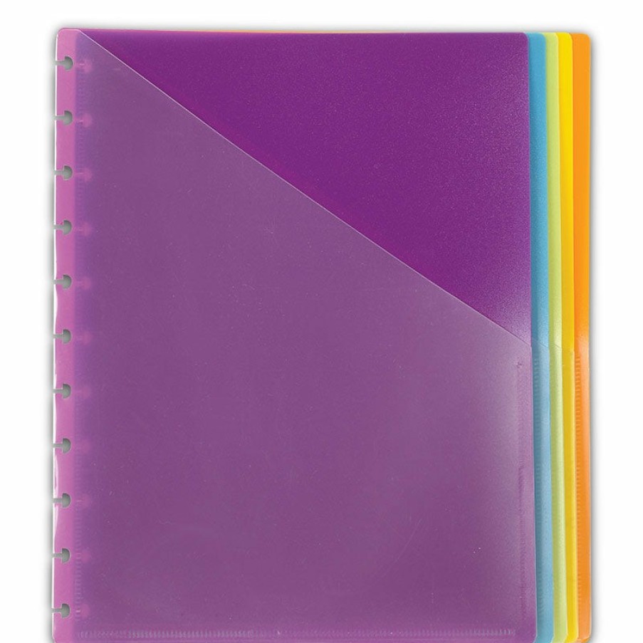 Circa Notebooks Levenger Circa Notebook Accessories | Circa Vivacious Pocket Dividers (Set Of 5)