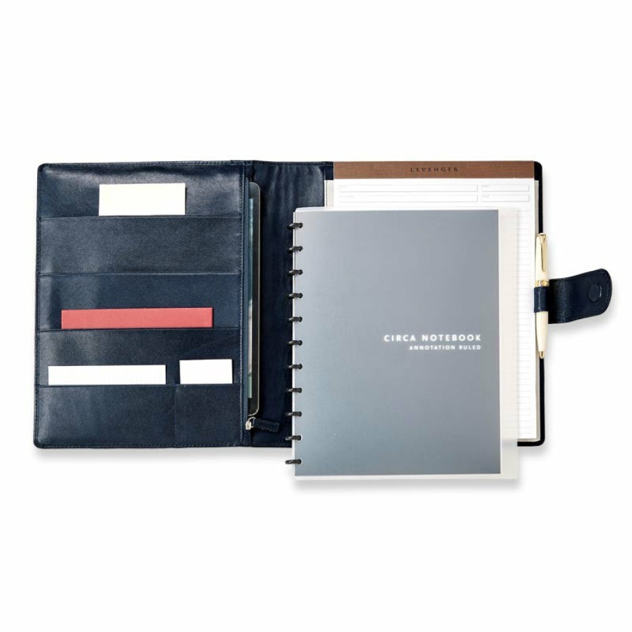 Circa Notebooks Levenger Luxe | Luxe Midnight Softolio Midnight Blue