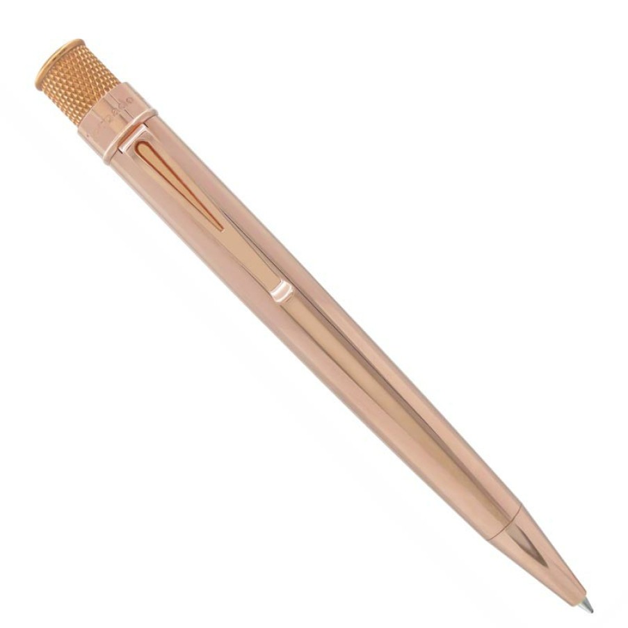 Writing Levenger Retro 51 | Retro 51 Tornado Raw Copper Rollerball Pen