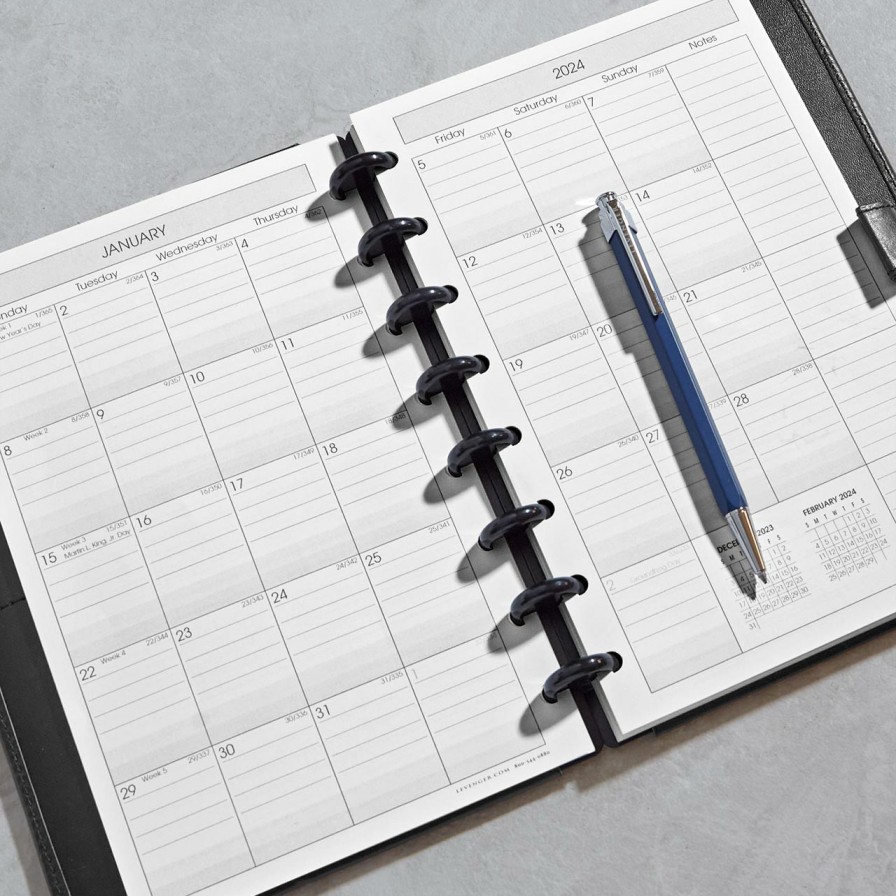 Circa Notebooks Levenger Circa Letter Refills | Circa 2-Year Monthly Agenda Refill