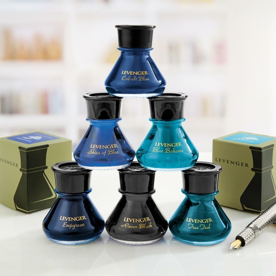 Writing Levenger Bottled Ink | The Bluenote Ink Sextet