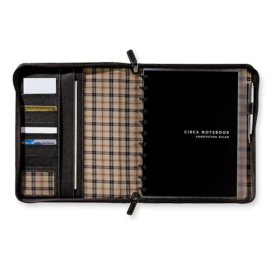 Notebooks & Stationery Levenger Padfolios | Bomber Jacket Circa Zip Pro Folio