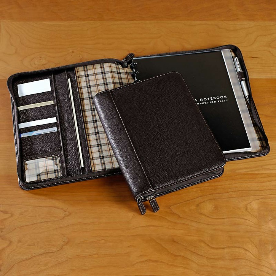 Notebooks & Stationery Levenger Padfolios | Bomber Jacket Circa Zip Pro Folio