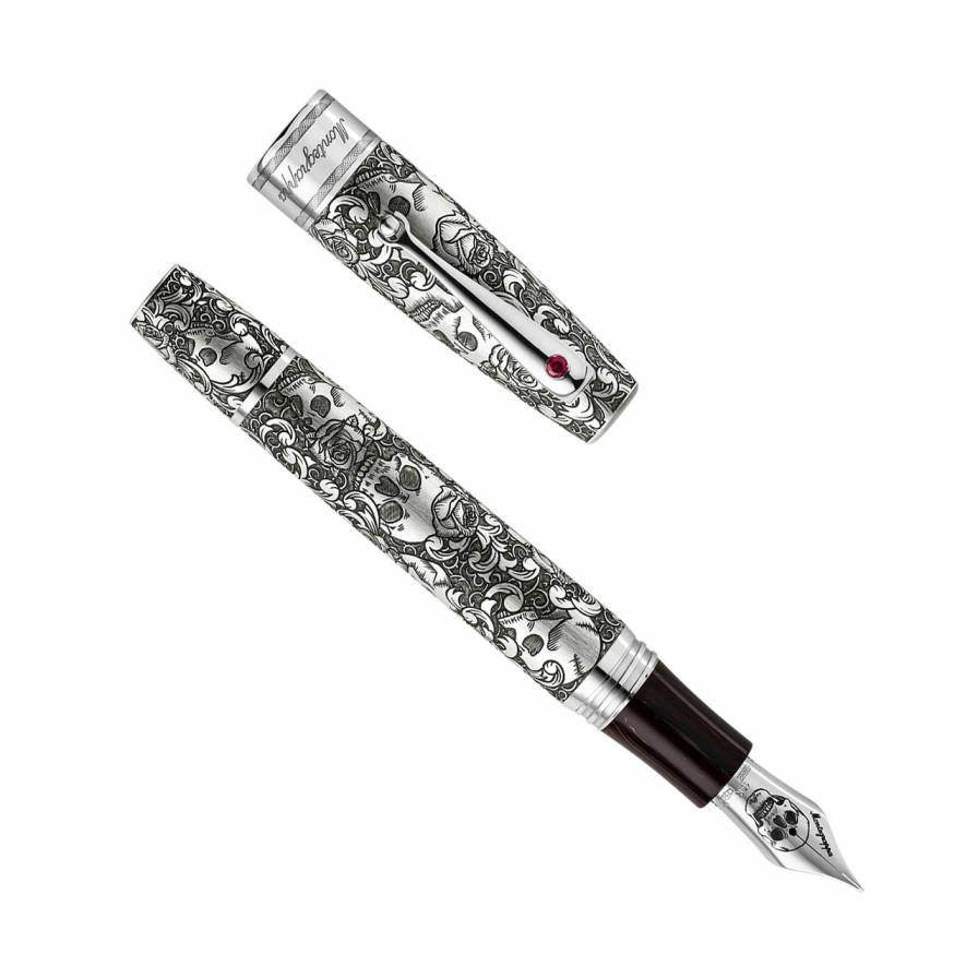 Writing Levenger Montegrappa | Montegrappa Skulls & Roses Fountain Pen