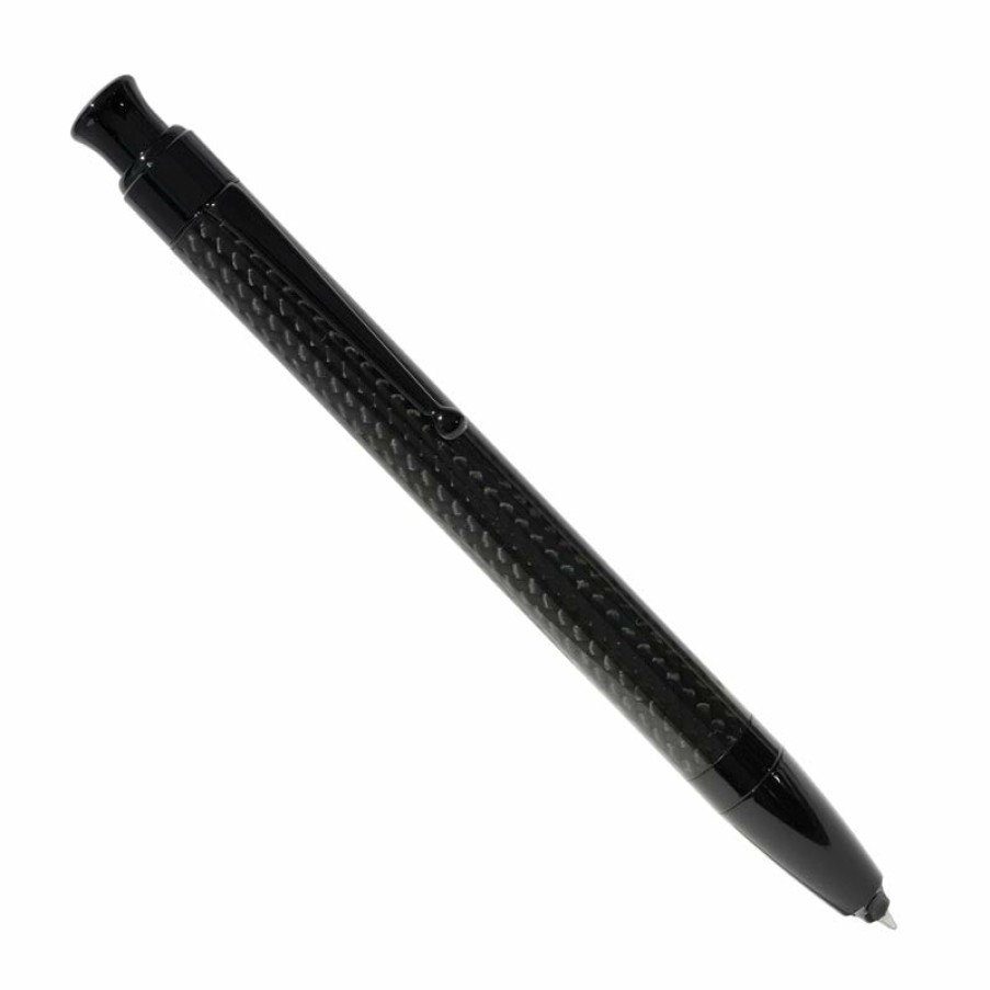 Writing Levenger Monteverde | Monteverde One-Touch Ink Ball Pen Carbon Fiber