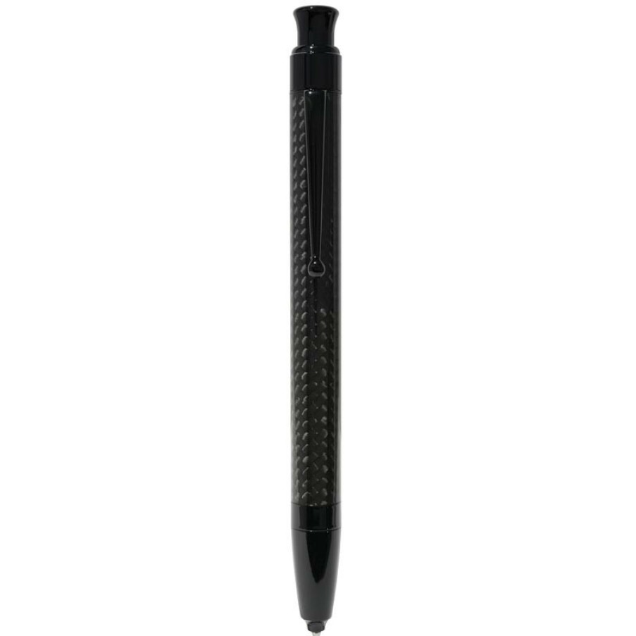 Writing Levenger Monteverde | Monteverde One-Touch Ink Ball Pen Carbon Fiber