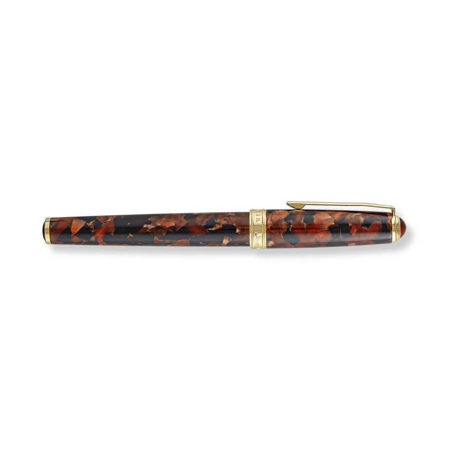 Writing Levenger Ballpoint Pens | True Writer Classic Golden Dark Tortoise Pen