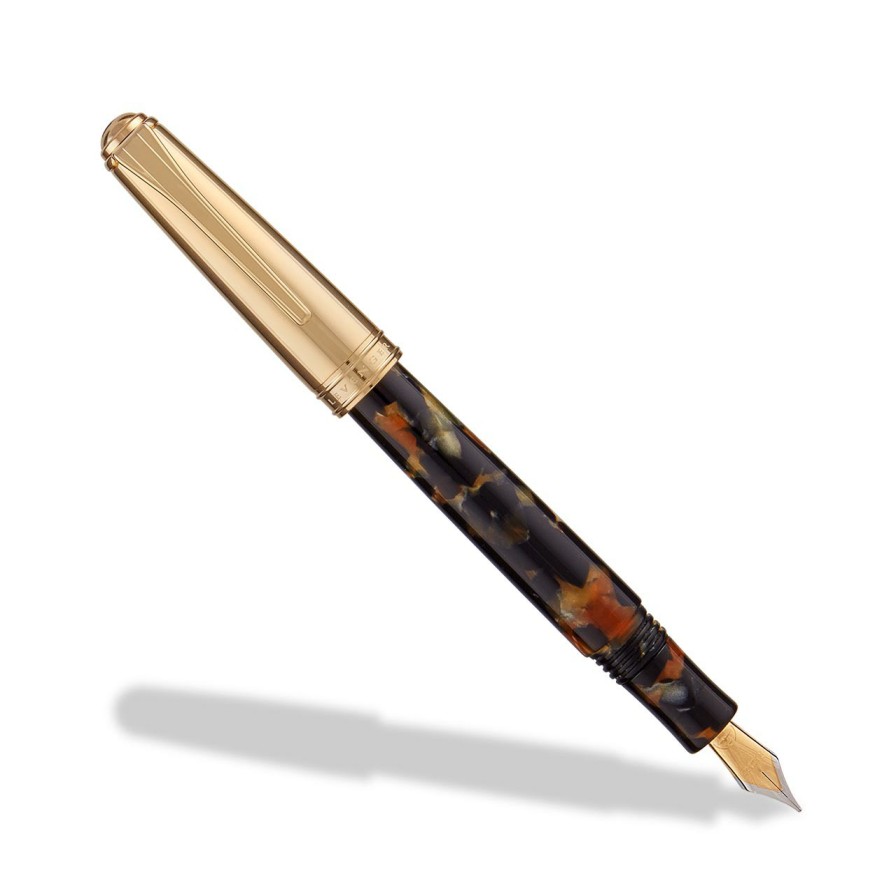 Writing Levenger Fountain Pens | True Writer Classic Tortoise D'Oro Fountain Pen