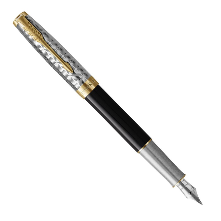 Writing Levenger Fountain Pens | Parker Sonnet Premium Refresh Fountain Pen Black