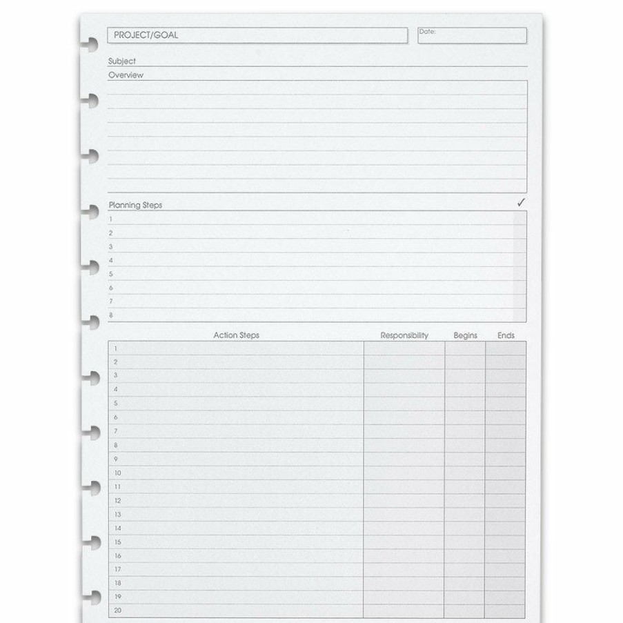 Circa Notebooks Levenger Circa Letter Refills | Circa Project Planner Refill (100 Sheets)