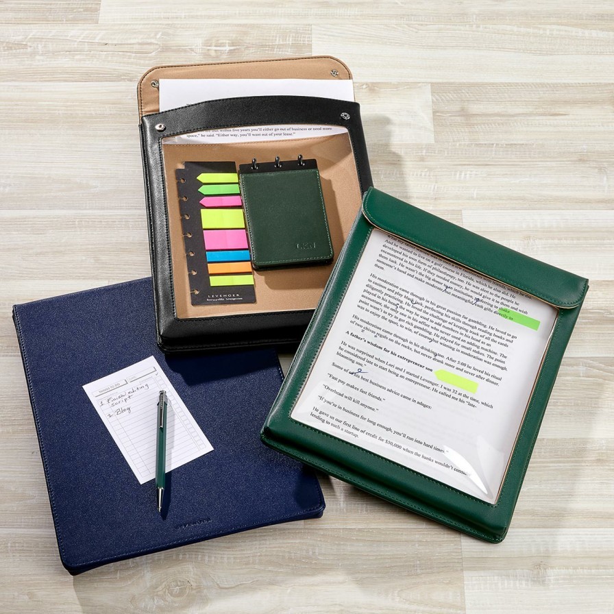 Notebooks & Stationery Levenger Folders | Levtex Clearview Portable Desktop