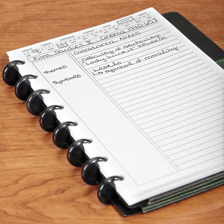 Circa Notebooks Levenger Circa Junior Refills | Circa Perpetual Date Refill (100 Sheets)