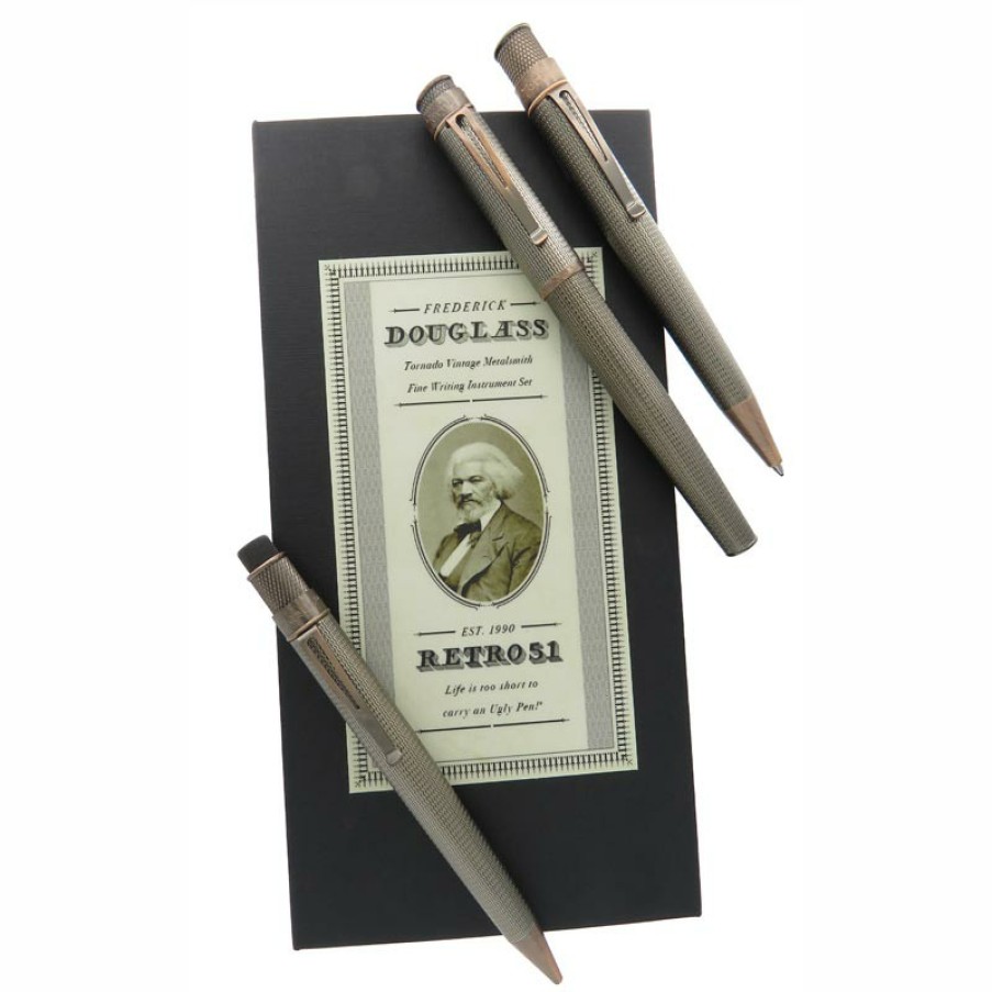 Writing Levenger Retro 51 | Retro 51 Tornado Frederick Douglass Gift Set (Set Of 3)