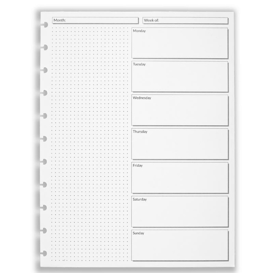 Circa Notebooks Levenger Circa Smartplanners® | Circa Start-Anytime Weekly Scheduler Refill (100 Sheets)