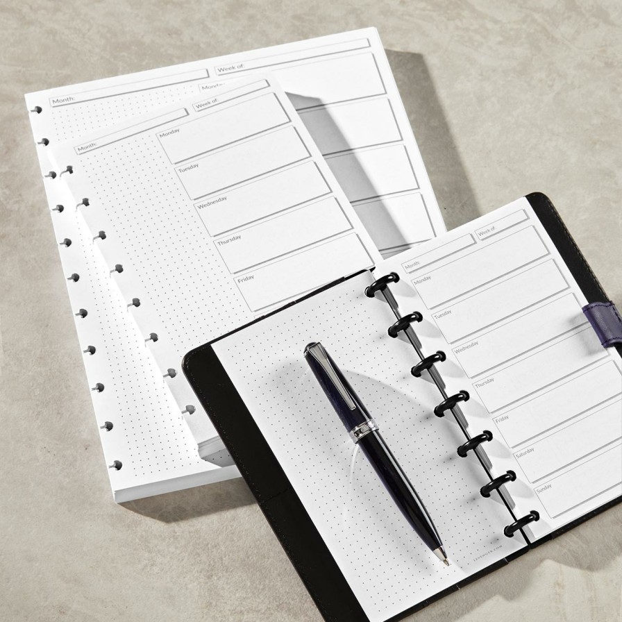 Circa Notebooks Levenger Circa Smartplanners® | Circa Start-Anytime Weekly Scheduler Refill (100 Sheets)