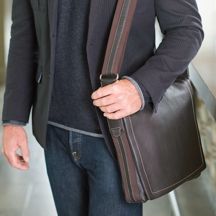 Bags & Accessories Levenger Briefcases | Bomber Jacket Laptop Messenger