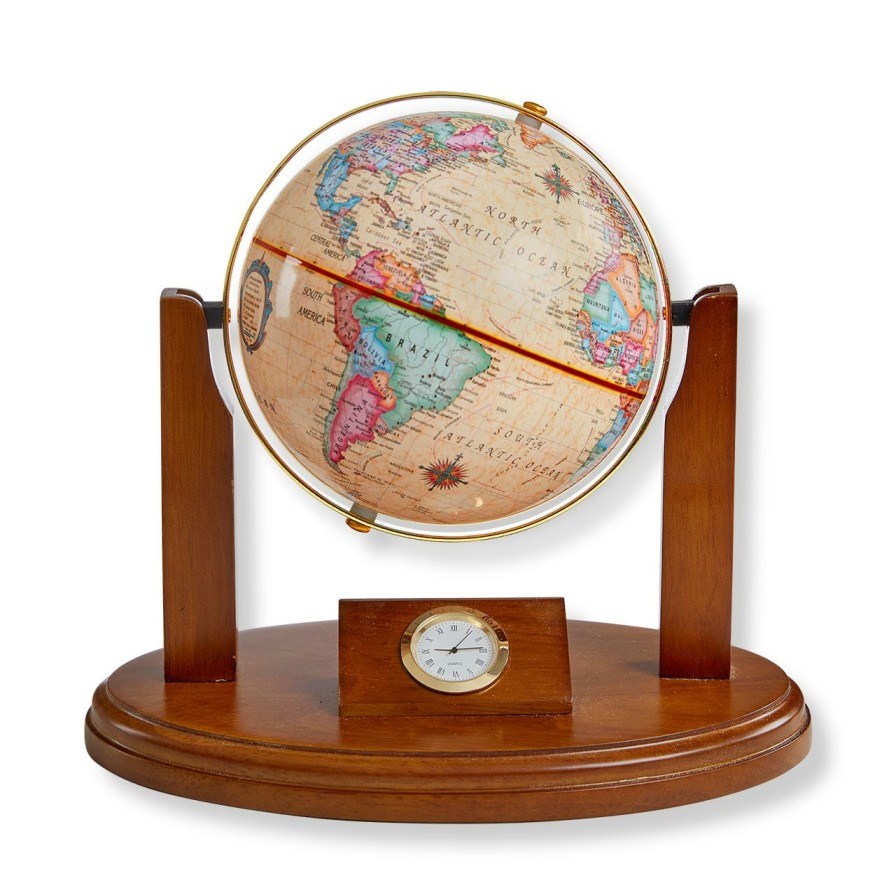 Home & Office Levenger Decor | Expedition Globe Clock