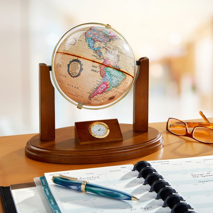 Home & Office Levenger Decor | Expedition Globe Clock